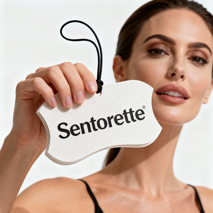 Aromatizador de carro Sentorette: incentivo à volta e ao boca-a-boca